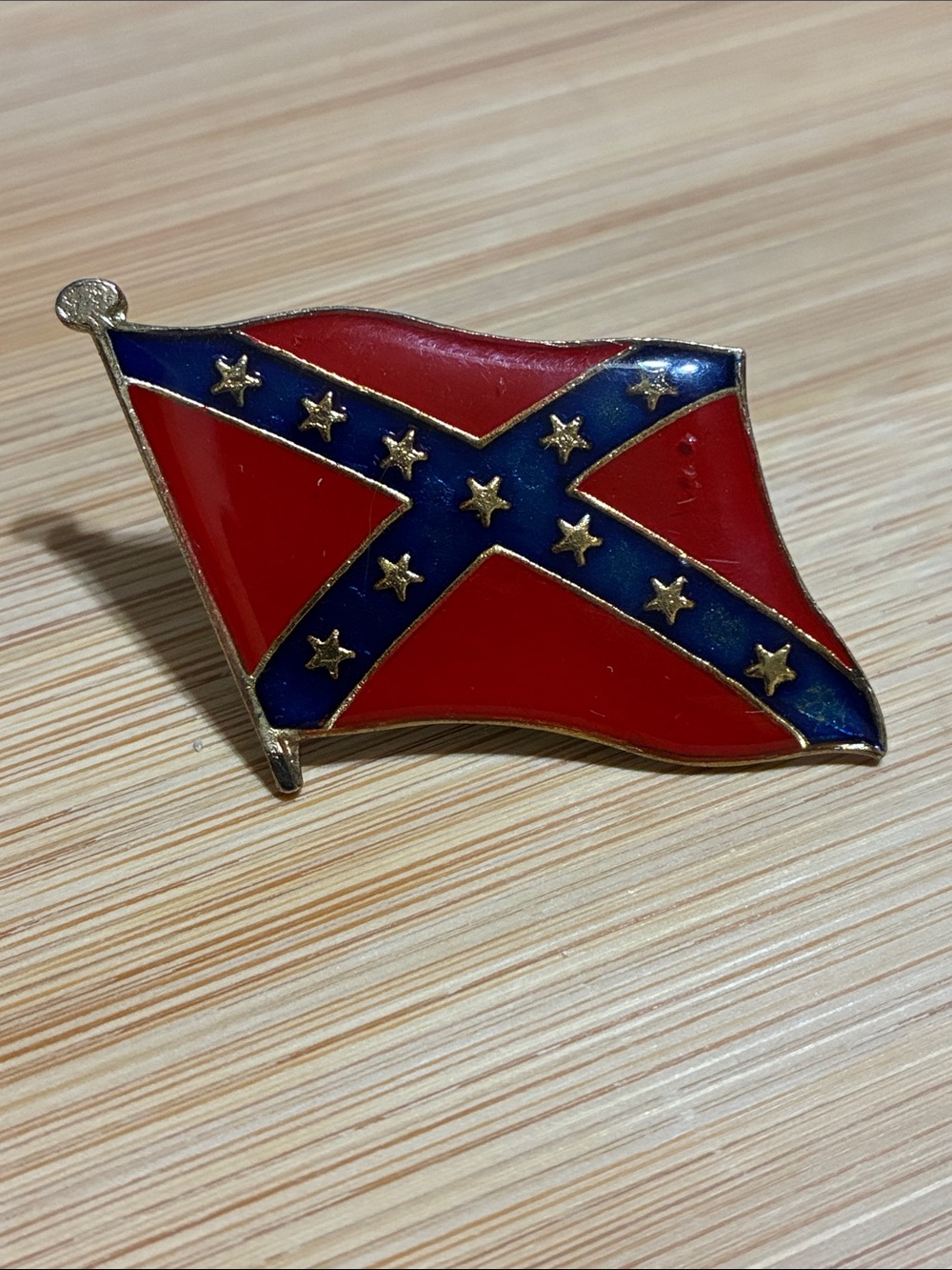 Confederate Battle Flag Hat Pin 💙